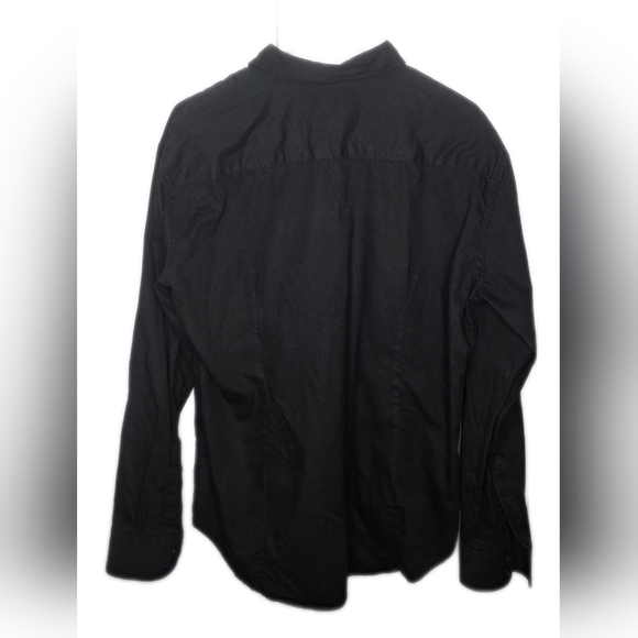Naked And Famous Long Sleeve,  Button Down Black Cotton Shirt XL - Picture 2 of 9